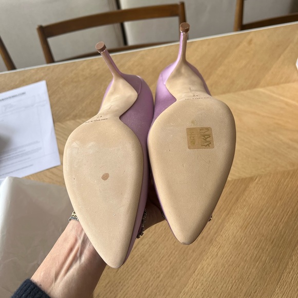 Manolo Blahnik Hangisi 70 purple, new - Picture 5 of 11
